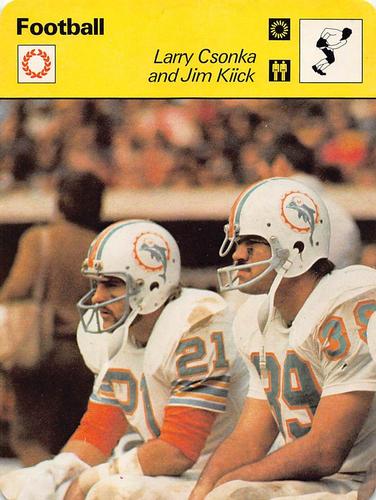1977-79 Sportscaster Series 11 #11-13 Larry Csonka / Jim Kiick Front