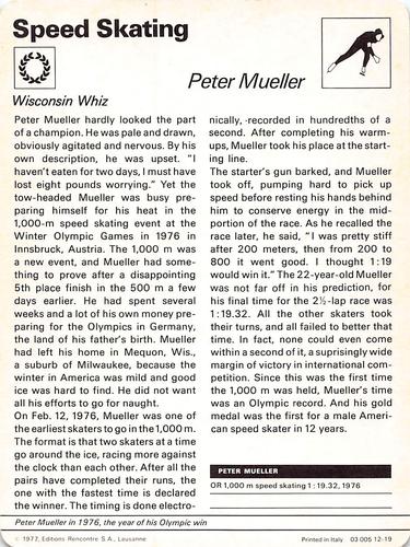 1977-79 Sportscaster Series 12 #12-19 Peter Mueller Back