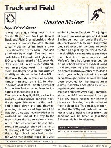 1977-79 Sportscaster Series 12 #12-23 Houston McTear Back