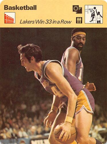 1977-79 Sportscaster Series 13 #13-10 Lakers Win 33 in a Row Front