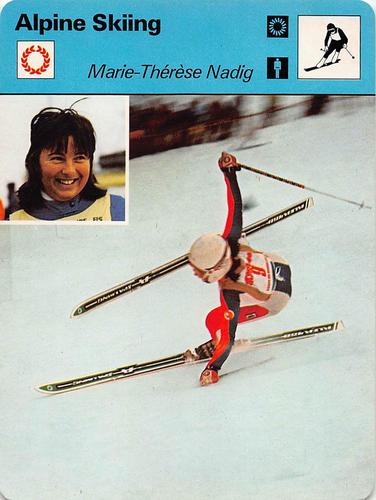 1977-79 Sportscaster Series 13 #13-22 Marie-Therese Nadig Front