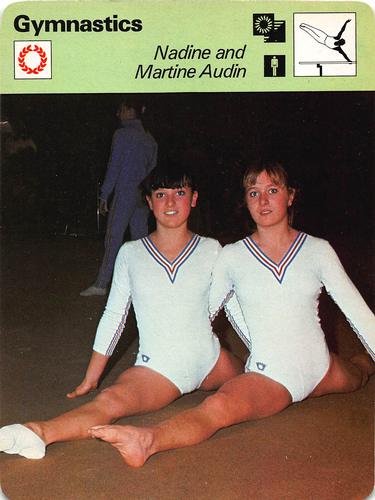 1977-79 Sportscaster Series 18 #18-12 Nadine Audin / Martine Audin Front