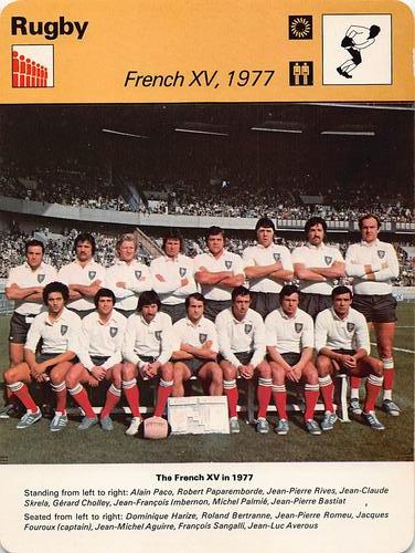 1977-79 Sportscaster Series 18 #18-24 French XV, 1977 Front