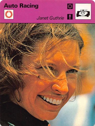 1977-79 Sportscaster Series 18 #18-03 Janet Guthrie Front