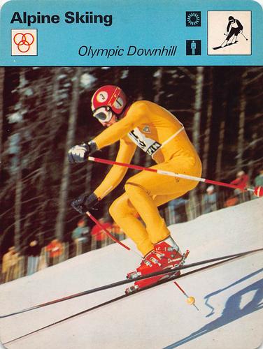 1977-79 Sportscaster Series 21 #21-01 Olympic Downhill Front