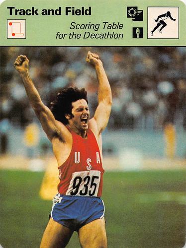 1977-79 Sportscaster Series 22 #22-19 Scoring Table for the Decathlon Front