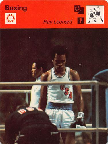 1977-79 Sportscaster Series 22 #22-09 Sugar Ray Leonard Front