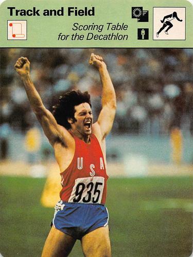 1977-79 Sportscaster Series 22 #22-19 Scoring Table for the Decathlon Front