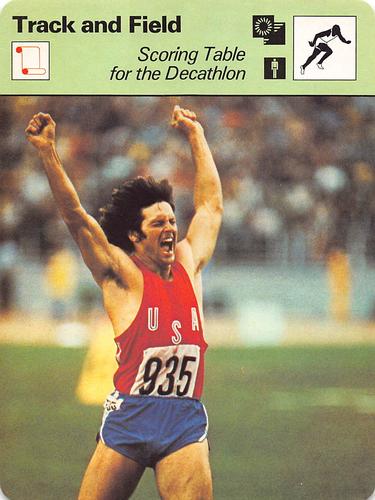 1977-79 Sportscaster Series 22 #22-19 Scoring Table for the Decathlon Front