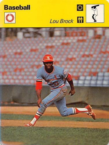 1977-79 Sportscaster Series 24 #24-16 Lou Brock Front