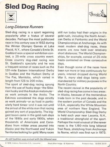1977-79 Sportscaster Series 25 #25-01 Long-Distance Runners Back