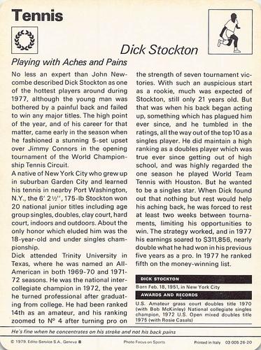 1977-79 Sportscaster Series 26 #26-20 Dick Stockton Back