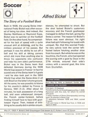 1977-79 Sportscaster Series 28 #28-17 Alfred Bickel Back