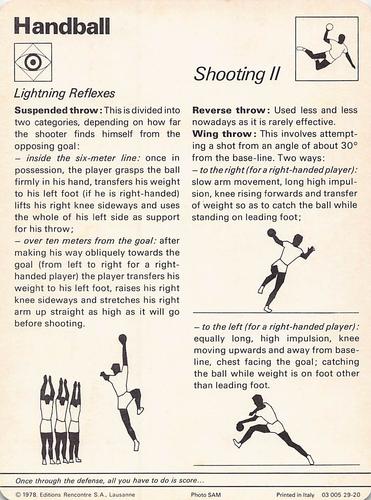 1977-79 Sportscaster Series 29 #29-20 Shooting II Back