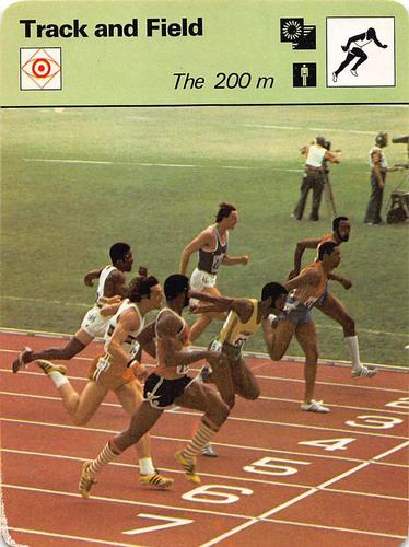 1977-79 Sportscaster Series 29 #29-06 The 200m Front