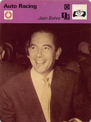1977-79 Sportscaster Series 31 #31-21 Jean Behra Front