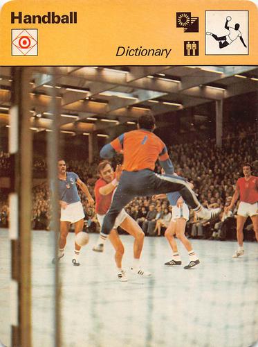 1977-79 Sportscaster Series 31 #31-13 Handball Dictionary Front