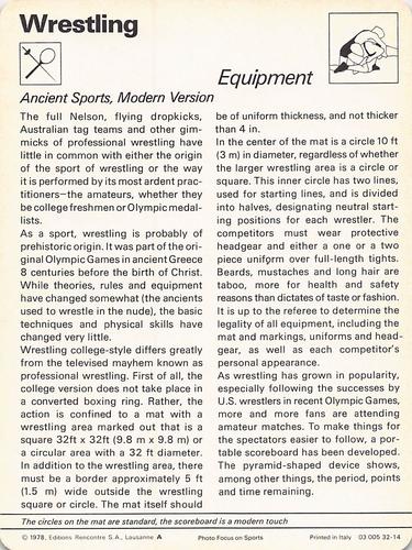 1977-79 Sportscaster Series 32 #32-14 Equipment Back