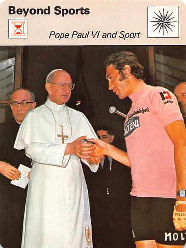 1977-79 Sportscaster Series 38 #38-17 Pope Paul VI and Sport Front