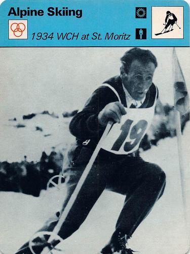 1977-79 Sportscaster Series 42 #42-11 1934 WCH at St. Moritz Front