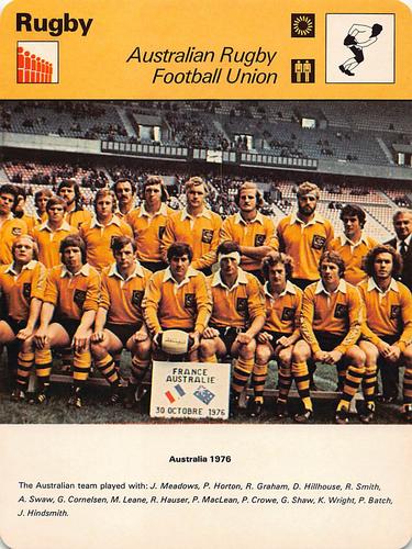 1977-79 Sportscaster Series 43 #43-13 Australian Rugby Football Union Front