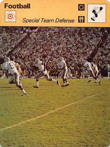 1977-79 Sportscaster Series 44 #44-24 Special Team Defense Front