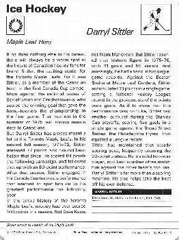 1977-79 Sportscaster Series 47 #47-18 Darryl Sittler Back
