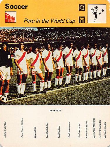 1977-79 Sportscaster Series 47 #47-22 Peru in the World Cup Front