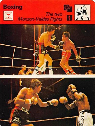 1977-79 Sportscaster Series 51 #51-17 The two Monzon-Valdes Fights Front