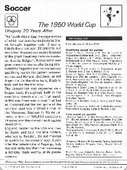 1977-79 Sportscaster Series 52 #52-06 The 1950 World Cup Back