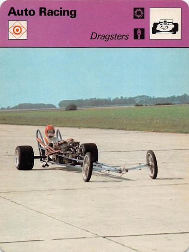 1977-79 Sportscaster Series 54 #54-02 Dragsters Front