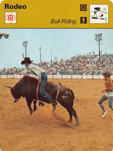 1977-79 Sportscaster Series 55 #55-15 Bull Riding Front