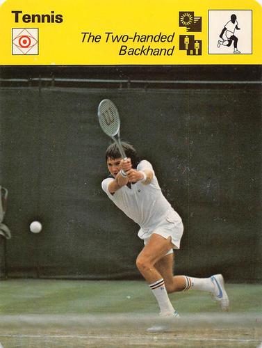 1977-79 Sportscaster Series 59 #59-18 The Two-handed Backhand Front