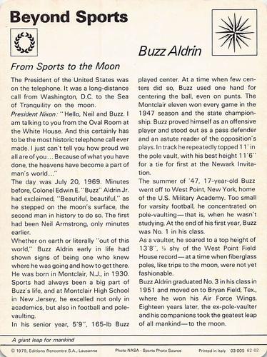 1977-79 Sportscaster Series 62 #62-02 Buzz Aldrin Back