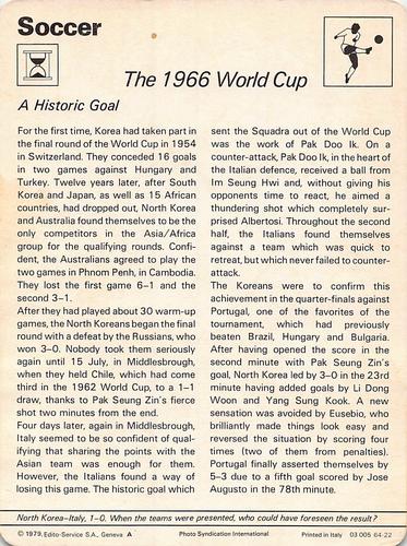 1977-79 Sportscaster Series 64 #64-22 The 1966 World Cup Back