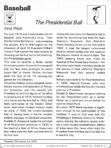 1977-79 Sportscaster Series 67 #67-15 The Presidential Ball Back