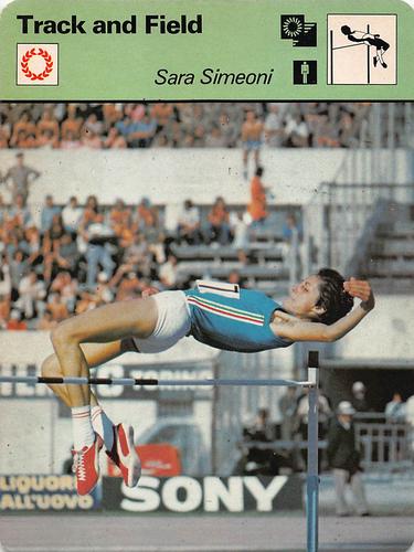 1977-79 Sportscaster Series 68 #68-22 Sara Simeoni Front