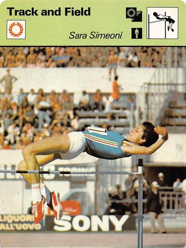 1977-79 Sportscaster Series 68 #68-22 Sara Simeoni Front