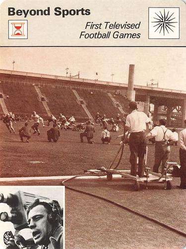 1977-79 Sportscaster Series 69 #69-12 First Televised Football Games Front