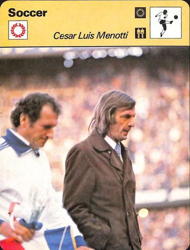 1977-79 Sportscaster Series 75 #75-06 Cesar Luis Menotti Front