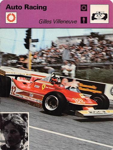 1977-79 Sportscaster Series 77 #77-23 Gilles Villeneuve Front