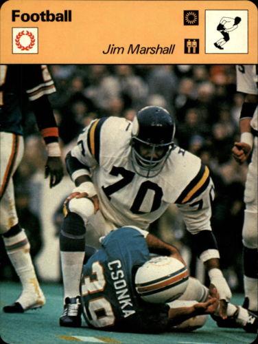 1977-79 Sportscaster Series 80 #80-19 Jim Marshall Front