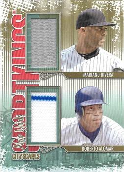 2013 Sportkings Series F - Cityscapes Double Gold #CSD-06 Mariano Rivera / Roberto Alomar Front