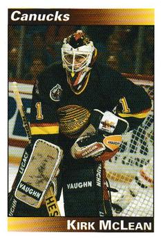 1992-93 Canadian Card News Repli-Cards #18 Kirk Mclean Front