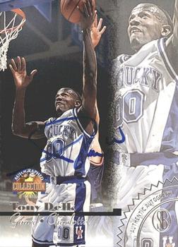 1996-97 Score Board Autographed Collection - Silver Foil Autographs #NNO Tony Delk Front