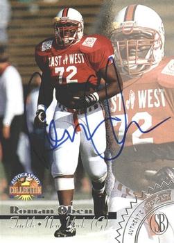 1996-97 Score Board Autographed Collection - Silver Foil Autographs #NNO Roman Oben Front