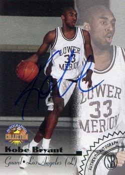 1996-97 Score Board Autographed Collection - Silver Foil Autographs #NNO Kobe Bryant Front
