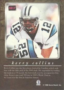 1996-97 Score Board Autographed Collection - Game Breakers #GB17 Kerry Collins Back