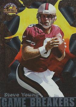 1996-97 Score Board Autographed Collection - Game Breakers #GB20 Steve Young Front