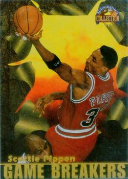 1996-97 Score Board Autographed Collection - Game Breakers Gold #GB2 Scottie Pippen Front